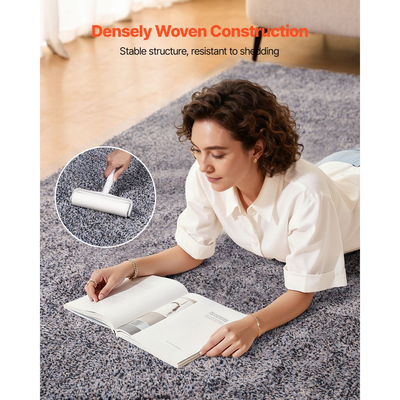 Χαλιά εσωτερικού χώρου VEVOR για βελούδινα δωμάτια, βελούδινο χαλί 2,44 x 3,05μ., Χαλιά περιοχής με γούνινο πέλος και μακρύ βελούδινο πέλος, Χοντρό και ανθεκτικό χαλί με ψηλό πέλος για περιοχές με υψηλή κυκλοφορία, αντιολισθητική επένδυση, μπλε-γκρι