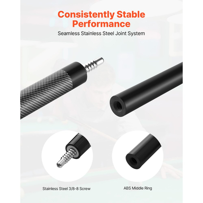 Στέκα πισίνας VEVOR, 1 τεμάχιο μπαστούνι πισίνας, 1473,2 χιλ. & 595 γρ. από υαλοβάμβακα και τιτάνιο, σύνθετο μπαστούνι πισίνας μπιλιάρδου με πολλαπλές στρώσεις, μπαστούνια μπιλιάρδου για επαγγελματικό τραπέζι μπιλιάρδου, μπαρ, παιχνίδια πισίνας στο σπίτι,