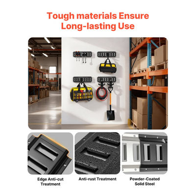 Κιτ ράγας πρόσδεσης VEVOR E-Track, 4 ράγες ράγας E 0,4 m, 2 γάντζοι σχήματος U, 2 βάσεις εργαλείων, 2 στηρίγματα ραφιών ράγας, 2 βάσεις ελαστικών, 2 δακτύλιοι αποθήκευσης καλωδίων, 8 καπάκια άκρων και 1 τσάντα, κατάλληλο για φορτηγά και ρυμουλκούμενα