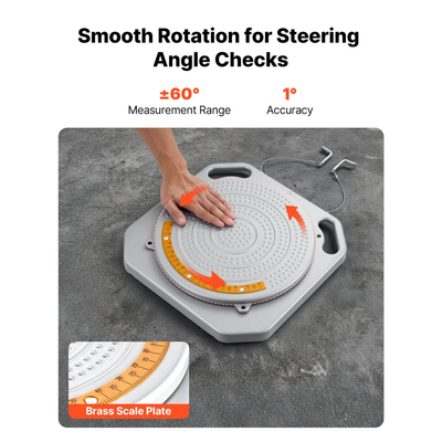 Πλάκες στροφής ευθυγράμμισης τροχών VEVOR, 2 τεμάχια, χωρητικότητα 2 τόνων ανά πλάκα, μετρήσεις ορειχάλκινου καντράν, εργαλείο ευθυγράμμισης τροχών περιστρεφόμενης πλάκας 360° με γέφυρα μετάβασης και μπλοκ ώσης για αυτοκίνητο, SUV, ελαφρύ φορτηγό