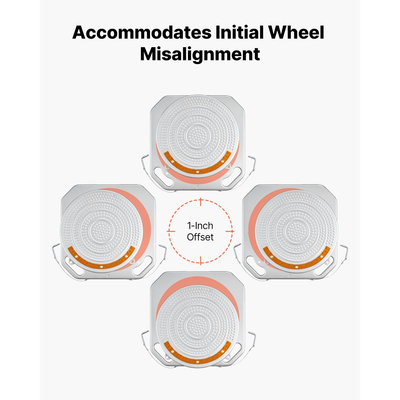 Πλάκες στροφής ευθυγράμμισης τροχών VEVOR, 2 τεμάχια, χωρητικότητα 2 τόνων ανά πλάκα, μετρήσεις ορειχάλκινου καντράν, εργαλείο ευθυγράμμισης τροχών περιστρεφόμενης πλάκας 360° με γέφυρα μετάβασης και μπλοκ ώσης για αυτοκίνητο, SUV, ελαφρύ φορτηγό