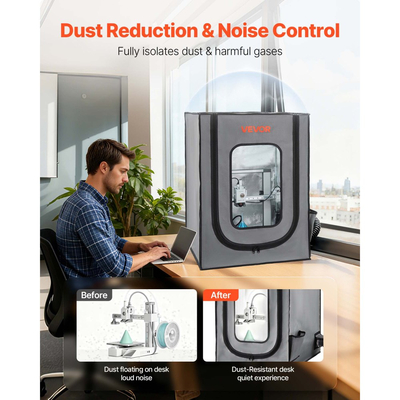 Θήκη τρισδιάστατου εκτυπωτή VEVOR με εξαερισμό, αδιάβροχη σκηνή τρισδιάστατου εκτυπωτή Oxford από ύφασμα Oxford, θήκη προστασίας σταθερής θερμοκρασίας με LED, συμβατή με Photon Mono/Mars 3, εκτυπωτή FDM/LCD