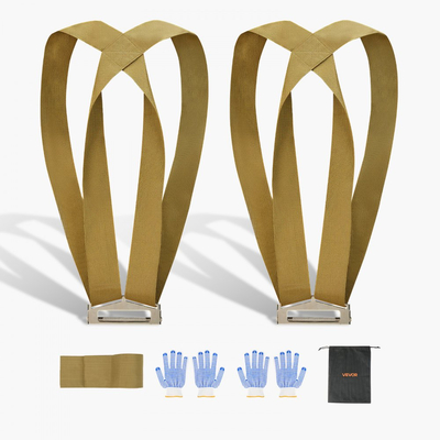 Ιμάντες Μετακίνησης VEVOR, Υποστηρίζει έως 453,6 kg, Σύστημα Ανύψωσης και Μετακίνησης 2 Ατόμων με 2 Ιμάντες Ζώνης & 1 Ιμάντα Φέρουσας Φορτίο, Ρυθμιζόμενοι Ιμάντες Ώμου Ανύψωσης Μετακίνηση Επίπλων, Συσκευών, Στρωμάτων