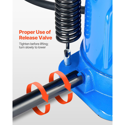 Υδραυλικός γρύλος μπουκαλιών VEVOR Air, χωρητικότητας 32 τόνων (70546,9 λίβρες), εύρος ανύψωσης 255-415 mm, πνευματικός/χειροκίνητος γρύλος μπουκαλιών βαρέως τύπου με αντλία για SUV, Pickup, φορτηγό, τροχόσπιτο, αυτοκίνητο, επισκευή αυτοκινήτων, μπλε