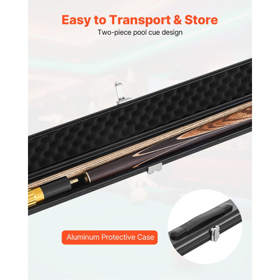 Στέκα Μπιλιάρδου VEVOR, Στέκα Σνούκερ με Αρθρωτή Ραβδί 1447,8 χιλ., Στέκες Σνούκερ με Ράβδο Επέκτασης & Δερμάτινη Μύτη 9,5 χιλ., Ραβδί Μπιλιάρδου 538 γρ. για Επαγγελματικό Τραπέζι Μπιλιάρδου, Μπαρ, Σπίτι, Γραφείο, Περιλαμβάνει Θήκη Αλουμινίου