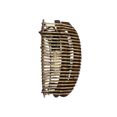 GLOBOSTAR® BOND 205-0050 Boho Φωτιστικό Τοίχου - Απλίκα με Ντουί 1 x E27 AC 220-240V IP20 - Μπεζ - M35 x Π18 x Υ32cm