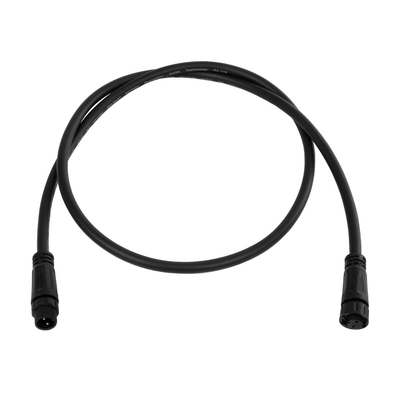 GLOBOSTAR® CONNECTOR 60955 2 Pin Καλώδιο/Επέκταση Ι 1 Μέτρου με Είσοδο 1 x Αρσενικό Βύσμα & Έξοδο 1 x Θηλυκό Βύσμα Αδιάβροχο IP68 - Μαύρο - Μ100 x Π2 x Υ2cm