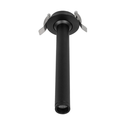 GLOBOSTAR® DALE 60372 Χωνευτό Κινούμενο Downlight Σποτ LED 5W 500lm 36° AC 220-240V IP20 Θερμό Λευκό 2700K - Bridgelux COB Chip & TÜV SÜD Driver - Μαύρο Ματ - Μ6.4 x Π6.4 x Υ20cm / Q5.5cm - 5 Χρόνια Εγγύηση