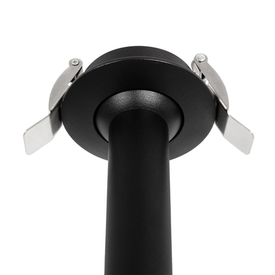 GLOBOSTAR® DALE 60372 Χωνευτό Κινούμενο Downlight Σποτ LED 5W 500lm 36° AC 220-240V IP20 Θερμό Λευκό 2700K - Bridgelux COB Chip & TÜV SÜD Driver - Μαύρο Ματ - Μ6.4 x Π6.4 x Υ20cm / Q5.5cm - 5 Χρόνια Εγγύηση