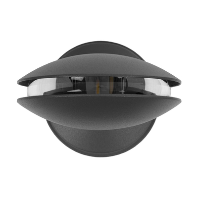 GLOBOSTAR® ZERODA 60599 Μοντέρνο Φωτιστικό Τοίχου - Απλίκα LED 9W 1080lm 3° x 360° AC 220-240V Αδιάβροχο IP65 Ψυχρό Λευκό 6000K - CREE XPE Chip & TÜV SÜD Driver - Γκρι Ανθρακί Ματ - Μ11 x Π10 x Υ16cm - 5 Χρόνια Εγγύηση