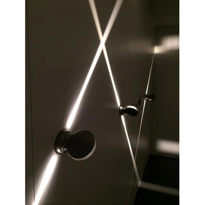 GLOBOSTAR® ZERODA 60599 Μοντέρνο Φωτιστικό Τοίχου - Απλίκα LED 9W 1080lm 3° x 360° AC 220-240V Αδιάβροχο IP65 Ψυχρό Λευκό 6000K - CREE XPE Chip & TÜV SÜD Driver - Γκρι Ανθρακί Ματ - Μ11 x Π10 x Υ16cm - 5 Χρόνια Εγγύηση