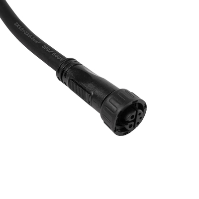 GLOBOSTAR® CONNECTOR 60957 5 Pin Καλώδιο/Επέκταση Τ 1 Μέτρου με Είσοδο 1 x Αρσενικό Βύσμα & Έξοδο 2 x Θηλυκά Βύσματα Αδιάβροχο IP68 - Μαύρο - Μ100 x Π2.5 x Υ2.5cm