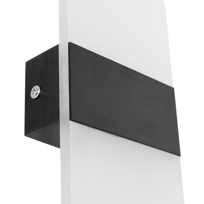 GLOBOSTAR® RARE 61337 Μοντέρνο Φωτιστικό Τοίχου - Απλίκα LED 5W 600lm 180° AC 220-240V IP20 Ρυθμιζόμενο Λευκό CCT με On/Off 2700K/4500K/6000K - Lumileds SMD Chip - Μαύρο Ματ - Μ10 x Π5 x Υ27.5cm - 3 Χρόνια Εγγύηση