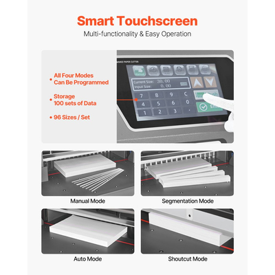 Ηλεκτρικός κόφτης χαρτιού VEVOR, Υδραυλική μηχανή κοπής μετάλλου, πλάτος κοπής 660 mm, πάχος κοπής 100 mm, μεγάλο ηλεκτρικό κοπτικό γκιλοτίνας με λειτουργία υπερύθρων και εφεδρική λεπίδα