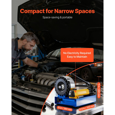 Πρεσαριστής υδραυλικού σωλήνα υψηλής πίεσης VEVOR, χειροκίνητο εργαλείο πρεσαριστού σωλήνα με 8 μήτρες και εύρος πρεσαριστού σωλήνα 6-28 mm, κατάλληλο για σωλήνες λαδιού χαμηλής και υψηλής πίεσης, σωλήνες αερίου/νερού/αυτοκινήτου AC και συνδέσεις καλωδίων