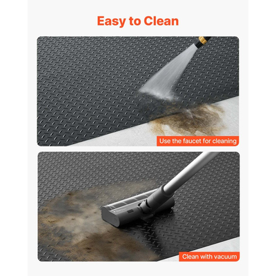 Ρολό δαπέδου γκαράζ VEVOR, Πατάκι δαπέδου γκαράζ 1,22 x 6,1 m, Προστατευτικό πατάκι δαπέδου από καουτσούκ με πλάκα διαμαντιού 3 mm με πάχος, Αντιολισθητικό, Ανθεκτικό στη φθορά, Αδιάβροχο, Εύκολο στον καθαρισμό για αποθήκη, γυμναστήρια, ρυμουλκούμενο, Μαύρο