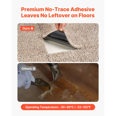 Πλακάκια χαλιού VEVOR 457x457 mm, Τετράγωνο χαλί 10 τετράγωνων τετράγωνων χαλιών, αποσπώμενο και χωρίς φθορές, αυτοκόλλητο δάπεδο σπιτιού με μαλακή επένδυση για κάλυψη 2,1㎡, εύκολο DIY για σαλόνι και υπνοδωμάτιο, ανοιχτό καφέ