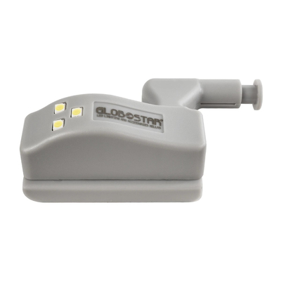 GloboStar® CLOSET 79640 Φωτιστικό Ντουλάπας LED για Μεντεσέ με Διακόπτη On/Off Κουμπωτό με Μπαταρία(Δεν συμπεριλαμβάνεται) - Ψυχρό Λευκό 6000K - Μ7 x Π4 x Υ2.5cm