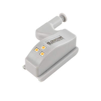 GloboStar® CLOSET 79641 Φωτιστικό Ντουλάπας LED για Μεντεσέ με Διακόπτη On/Off Κουμπωτό με Μπαταρία(Δεν συμπεριλαμβάνεται) - Θερμό Λευκό 2700K - Μ7 x Π4 x Υ2.5cm