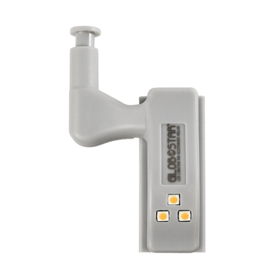 GloboStar® CLOSET 79641 Φωτιστικό Ντουλάπας LED για Μεντεσέ με Διακόπτη On/Off Κουμπωτό με Μπαταρία(Δεν συμπεριλαμβάνεται) - Θερμό Λευκό 2700K - Μ7 x Π4 x Υ2.5cm