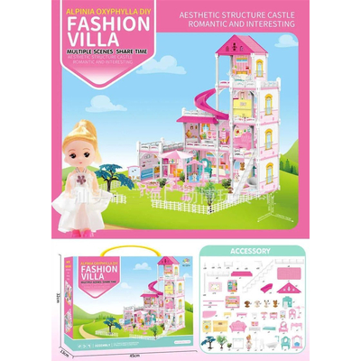 Κουκλόσπιτο με αξεσουάρ - 1237-4DIY - 922155