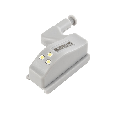 GloboStar® CLOSET 79640 Φωτιστικό Ντουλάπας LED για Μεντεσέ με Διακόπτη On/Off Κουμπωτό με Μπαταρία(Δεν συμπεριλαμβάνεται) - Ψυχρό Λευκό 6000K - Μ7 x Π4 x Υ2.5cm