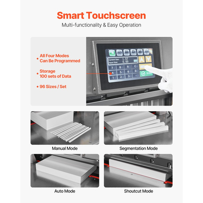 Ηλεκτρικός κόφτης χαρτιού VEVOR, Προγραμματιζόμενο μηχάνημα κοπής χαρτιού μετάλλου, πλάτος κοπής 457 mm, πάχος κοπής 58 mm, ηλεκτρικό υδραυλικό κοπτικό γκιλοτίνας με λειτουργία υπερύθρων και εφεδρική λεπίδα