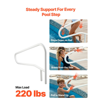 Ράγα πισίνας VEVOR, 137,1 x 81,3 cm, Χωρητικότητα φορτίου 100kg από ανοξείδωτο χάλυβα, βαρέως τύπου, συγκολλημένη χωρίς ραφές, χωνευτή ή σε βάση, για δίπλα στην πισίνα, υδάτινα πάρκα, κέντρα σπα