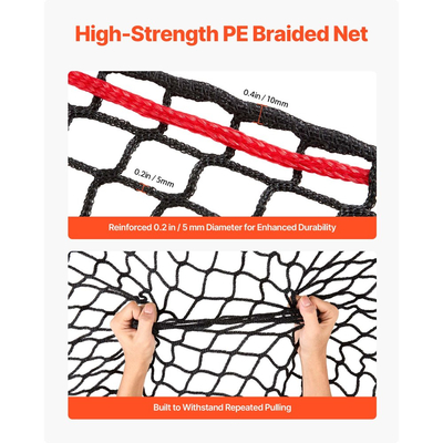 Δίχτυ σανού στρογγυλής μπάλας VEVOR, 1,5 x 1,5 x 1,5 m, τρύπες 42 x 42 mm, υλικό PE, σχεδιασμός χωρίς κόμπους, με αυτοασφαλιζόμενα φερμουάρ, μεταφορά βελόνας και σπάγκο επισκευής, δίχτυ στρογγυλής μπάλας αργής τροφοδοσίας για άλογα