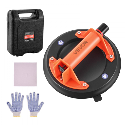 Βεντούζα κενού VEVOR, Ανυψωτήρας τζαμιών κενού 203 mm με λαβή ABS, Μέγιστη ικανότητα ανύψωσης 180 kg Εργαλείο βεντούζας πλακιδίων με θήκη μεταφοράς για ανύψωση μεγάλων πλακιδίων, γρανίτη, γυψοσανίδας, παραθύρων (1 συσκευασία)