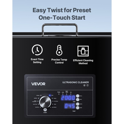 VEVOR 30L Υπερήχων Καθαριστικό, Επαγγελματικό Υπερήχων Καθαριστικό με Κουμπί Χειρισμού, Ανοξείδωτο Μηχανή Καθαρισμού με Καλάθι και Μπάλα Καθαρισμού, για Ρολόγια, Ξυράφια, Κοσμήματα, Νομίσματα και Άλλα