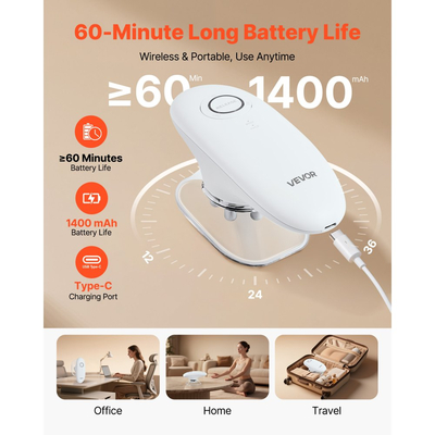 Μηχανή γλυπτικής σώματος VEVOR, ηλεκτρικό μασάζ κυτταρίτιδας 3 σε 1 με 3 ρυθμιζόμενες λειτουργίες, εργαλείο θεραπείας σύσφιξης δέρματος με ασύρματη χρήση 60 λεπτών, για πλάτη, κοιλιά, μέση, χέρια, πόδια