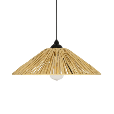 GLOBOSTAR® CHAPEAU 205-0086 Boho Κρεμαστό Φωτιστικό Οροφής με Ντουί 1 x E27 AC 220-240V IP20 - Μπεζ - M41 x Π41 x Υ17cm