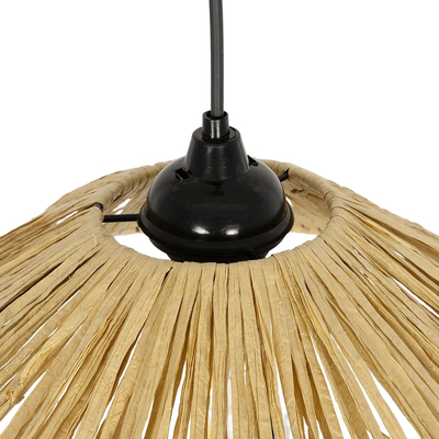 GLOBOSTAR® CHAPEAU 205-0086 Boho Κρεμαστό Φωτιστικό Οροφής με Ντουί 1 x E27 AC 220-240V IP20 - Μπεζ - M41 x Π41 x Υ17cm