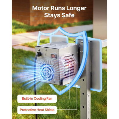 Ψησταριά VEVOR, Ηλεκτρικό κιτ ψησταριάς AC220-240V 8 επιπέδων ύψους, Κιτ ψησταριών BBQ με χωρητικότητα φορτίου 88 λίβρες, Κινητήρας 38W, Αυτόματα κιτ ψησίματος από ανοξείδωτο ατσάλι για πάρτι