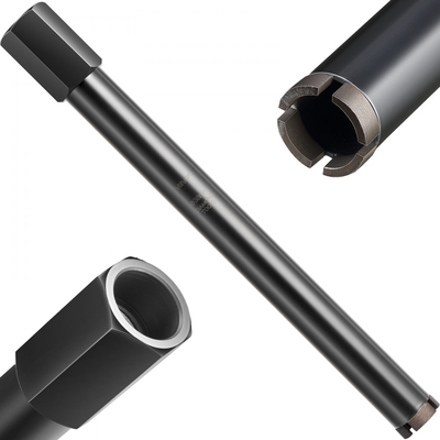 Τρυπάνι με πυρήνα VEVOR, διάμετρος 38 mm, βάθος τρυπήματος 356 mm, εσωτερικό σπείρωμα 1-1/4 in-7, τεχνολογία συγκόλλησης υψηλής ακρίβειας, τρυπάνι με πυρήνα υγρού διαμαντιού για οπλισμένο σκυρόδεμα, κόκκινα τούβλα και τοιχοποιία