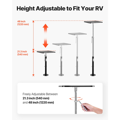 Συρόμενος γρύλος στήριξης VEVOR RV, 2 τεμάχια συρόμενου γρύλου ισοπέδωσης τροχόσπιτου, γρύλοι στήριξης από χάλυβα με ηλεκτροστατική βαφή για τροχόσπιτο, τροχόσπιτο, τρέιλερ ταξιδιού, υποστηρίζει έως 453,59 κιλά, ρυθμιζόμενο από 541,02 έως 48 1219,2 χιλιοστά