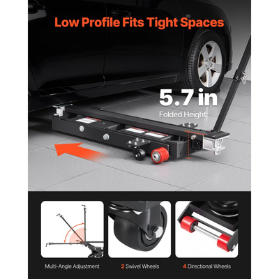 Φορητός ανυψωτήρας αυτοκινήτου VEVOR Air, χωρητικότητας 3 τόνων, μέγιστο ύψος 550 mm, ρυθμιζόμενος φορητός ανυψωτήρας αυτοκινήτου με αερόσακους, βάσεις στήριξης, τάκους τροχών, ελαστικά μαξιλαράκια, βαρέως τύπου για sedan, SUV, φορτηγά