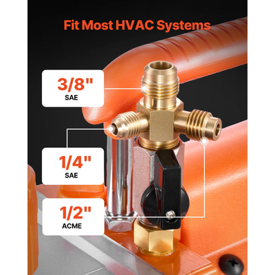 Σετ αντλίας κενού και μετρητή VEVOR AC, 7 CFM 198 L/min, Διβάθμια αντλία κενού με περιστροφικό πτερύγιο HVAC, Κιτ μετρητή πολλαπλής μέτρησης A/C, για R134a R22 R410a, με τσάντα μεταφοράς ανιχνευτή διαρροών, για αυτόματο κλιματισμό HVAC