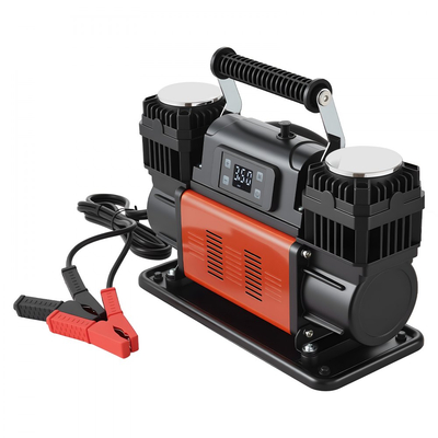 Αεροσυμπιεστής βαρέως τύπου VEVOR διπλού κυλίνδρου, φορητός φουσκωτής ελαστικών 300L/min με αυτόματη διακοπή, αντλία αέρα εκτός δρόμου 12V 150PSI με ψηφιακή οθόνη LCD και προσαρμογείς για φορτηγό, αυτοκίνητο, SUV, 4 x 4, τροχόσπιτο