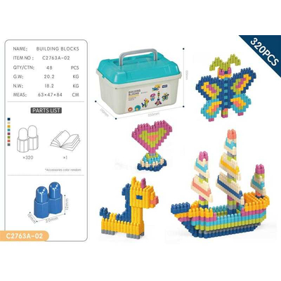 Σετ κατασκευών DIY με τουβλάκια - 320pcs - C2763A-02DIY - 917502