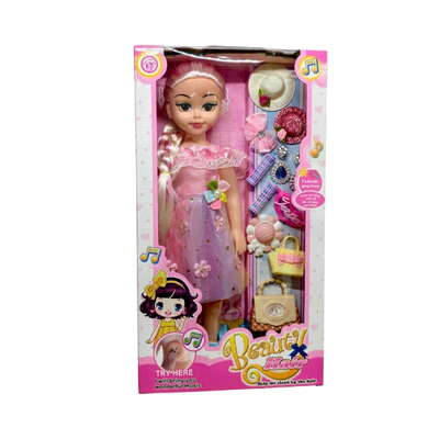 Σετ κούκλα με αξεσουάρ ομορφιάς - F018-1118 - 917473
