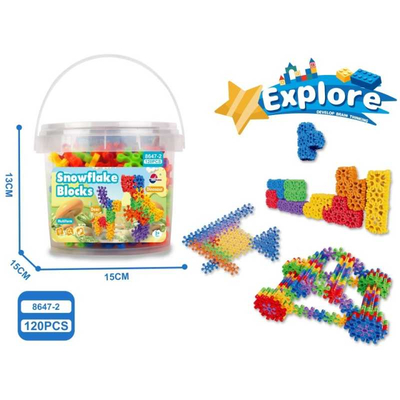 Σετ κατασκευών DIY με τουβλάκια νιφάδες - 120pcs - 8647-2 - 917512