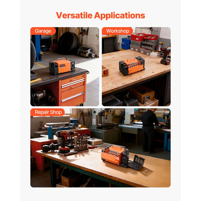 Ακονιστήρι τρυπανιών VEVOR MR-13B, Ακονιστήρι τρυπανιού 3-15mm με ρυθμιζόμενη γωνία ανακούφισης χείλους και γωνία αιχμής 95°-135°, Ακονιστήρι υψηλής ταχύτητας 4600RPM με 13 δακτυλίους, τροχούς CBN και SDC