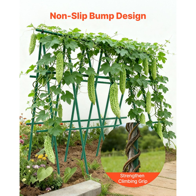 Πασσάλους κήπου VEVOR, Συσκευασία των 15, 1705 mm, Μεταλλικοί πασσάλοι ντομάτας με πλαστική επίστρωση, Ραβδιά κήπου για στήριξη φυτών, με μυτερό άκρο και αντιολισθητικά εξογκώματα για καλλιέργεια αναρριχώμενων φυτών, Λαχανικά εξωτερικού χώρου