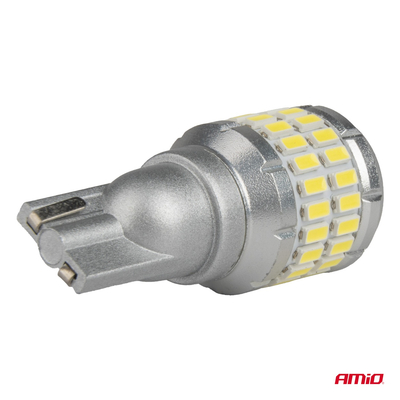 Amio - Λάμπα LED CANBUS T15 (W16W) 48SMD 3014 + 4SMD 3030 Λευκή 6000K 12V/24V για Φώτα Όπισθεν & Βοηθητικό Φωτισμό - 2τεμ. (04261/AM)