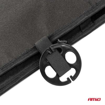 Amio - Κάλυμμα Καθίσματος Αντιιδρωτικό με Χάντρες & Στήριξη Μέσης 45×120cm Μαύρο – Universal CSM-16 - 1 Τεμ. (04429/AM)