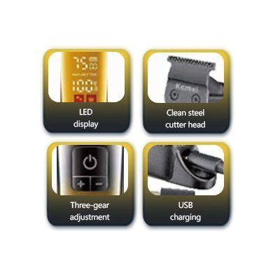 Κουρευτική μηχανή - KM-1866 - Kemei - Gold