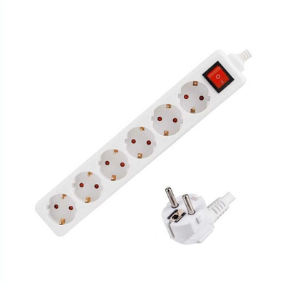 Πολύπριζο 6 θέσεων Σούκο με διακόπτη - ST-NGB06S - 1.5m - 068264