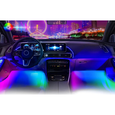 Σετ διακοσμητικός φωτισμός καμπίνας αυτοκινήτου LED με τηλεχειρισμό - D19203-P4 - 110853